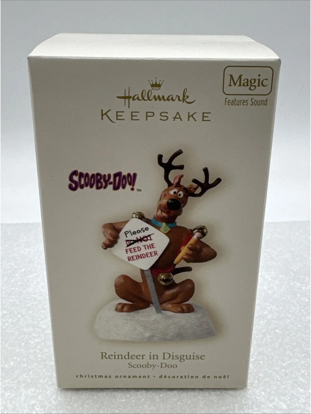 2008 Hallmark Keepsake Reindeer in Disguise Scooby-Doo Magic Sound Ornament New